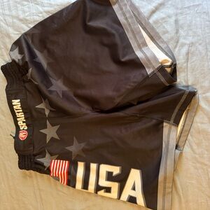 Black USA Men's Grappling Shorts